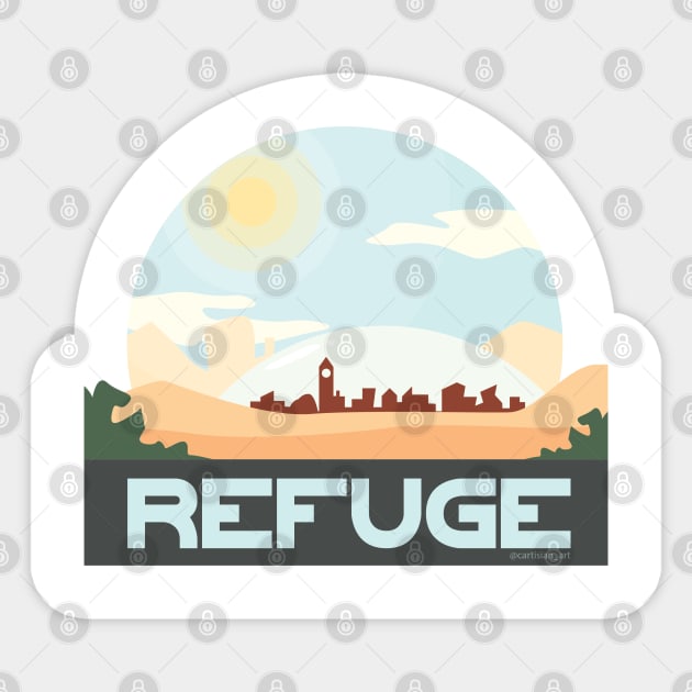 Refuge Sticker by TheLonelyGoat